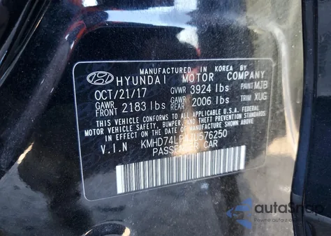 2018 Hyundai Elantra Se z USA, uszkodzony, nr VIN KMHD74LF4JU576250